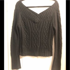 Arizona off the shoulder cable knit sweater